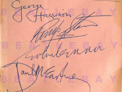 1963 Beatles Autograph Examples