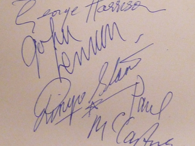 1963 Beatles Autograph Examples