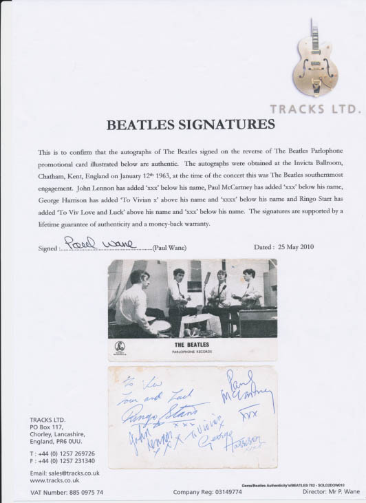 Beatles Autographs 1963