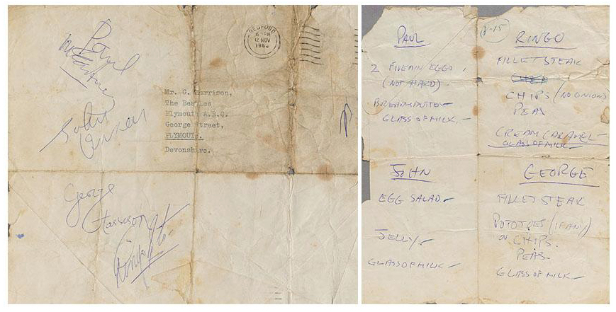 Beatles Autographs 1963