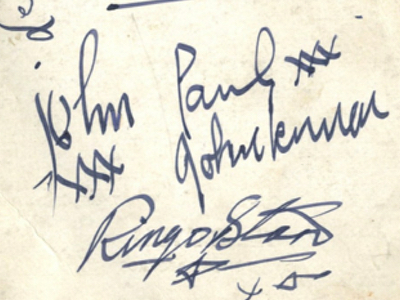 1963 Beatles Autograph Examples