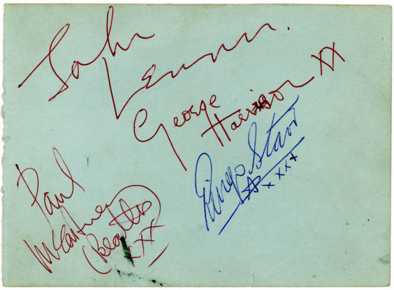 Beatles Autographs 1963