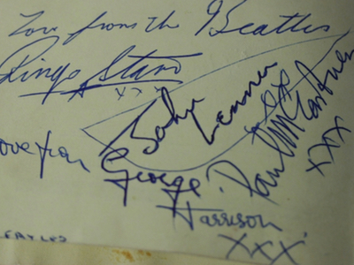 1963 Beatles Autograph Examples