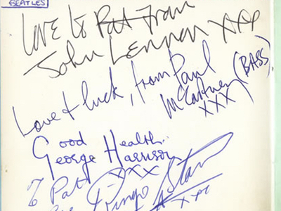 1963 Beatles Autograph Examples