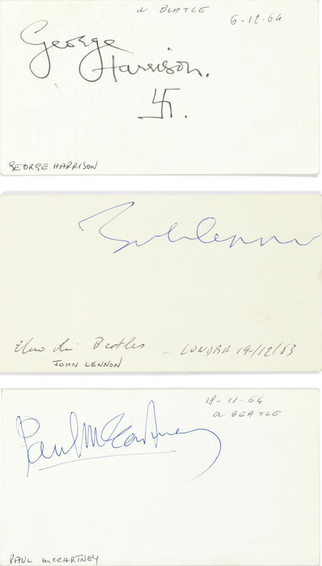 Beatles Autographs 1963