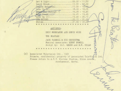 1963 Beatles Autograph Examples