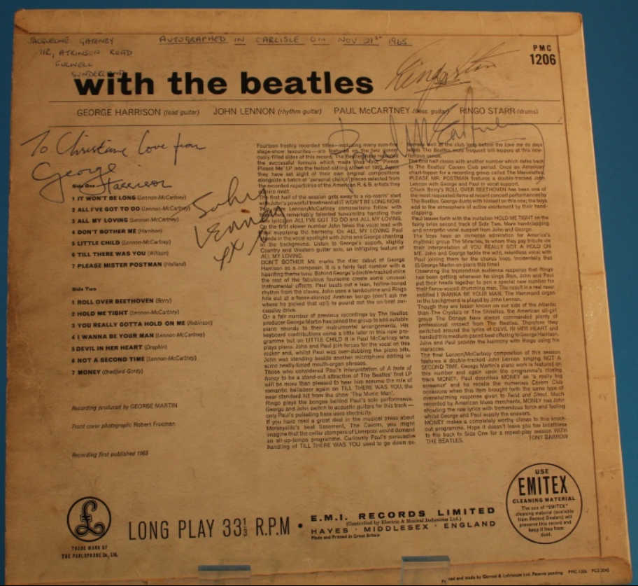 Beatles Autographs 1963