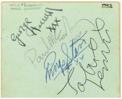 Beatles Autographs 1963