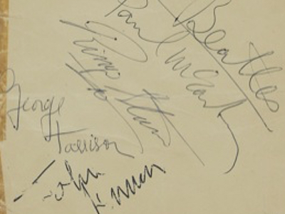 1963 Beatles Autograph Examples