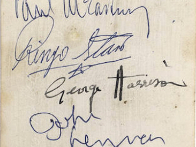 1963 Beatles Autograph Examples