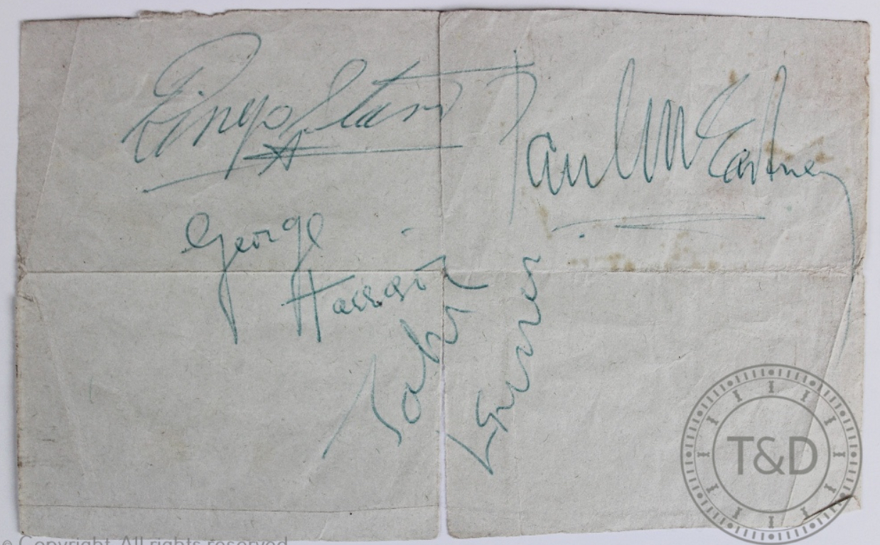 Beatles Autographs 1963