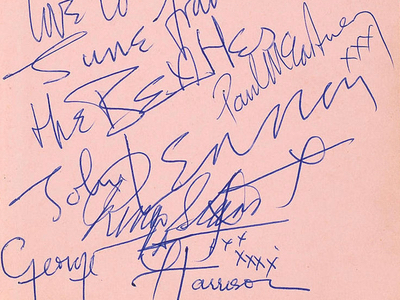 1963 Beatles Autograph Examples