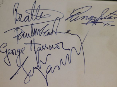 1963 Beatles Autograph Examples