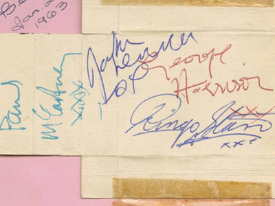 1963 Beatles Autograph Examples