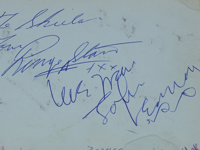 1963 Beatles Autograph Examples