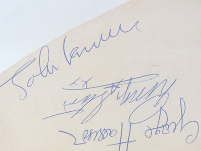 1963 Beatles Autograph Examples