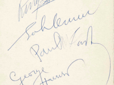 1963 Beatles Autograph Examples