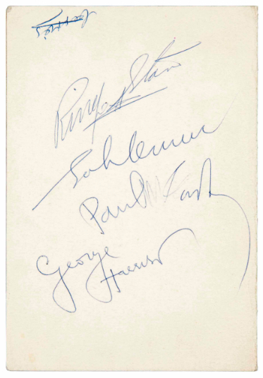 Beatles Autographs 1963