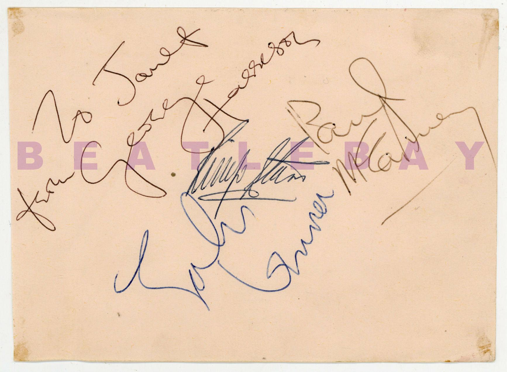 Beatles Autographs 1963