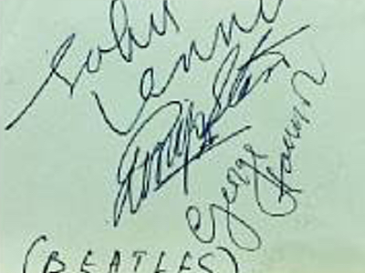 1963 Beatles Autograph Examples