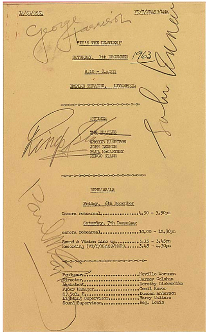 Beatles Autographs 1963