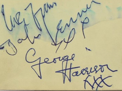 1963 Beatles Autograph Examples