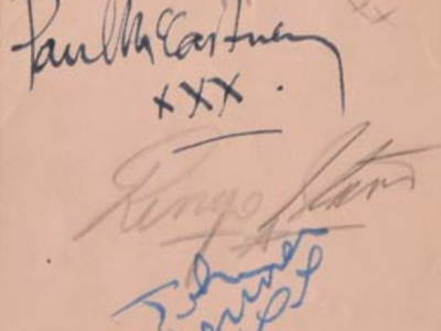 1963 Beatles Autograph Examples