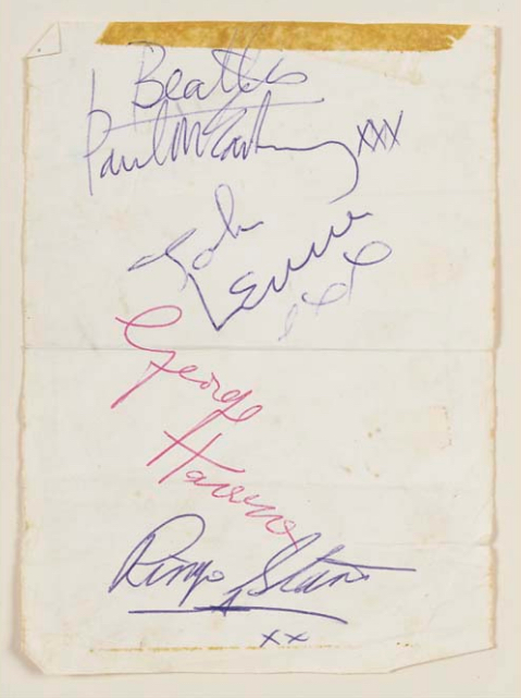 Beatles Autographs 1963