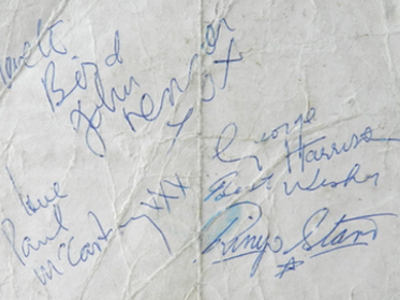 1963 Beatles Autograph Examples