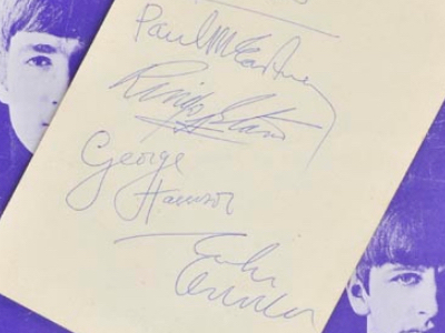 1963 Beatles Autograph Examples