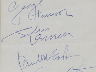 1963 Beatles Autograph Examples