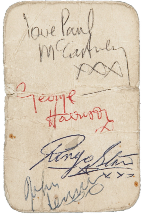 Beatles Autographs 1962