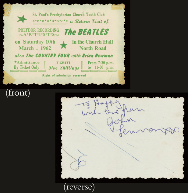 Beatles Autographs 1962