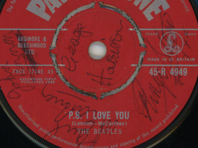 1962 Beatles Autograph Examples