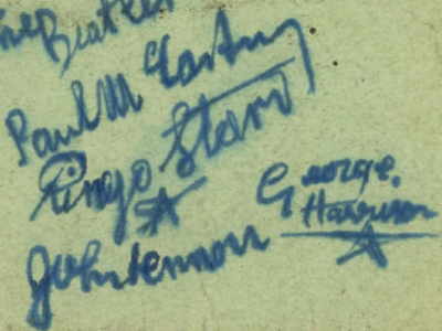 1962 Beatles Autograph Examples