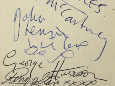 1962 Beatles Autograph Examples