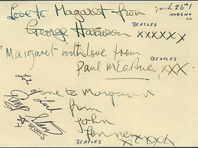 1962 Beatles Autograph Examples