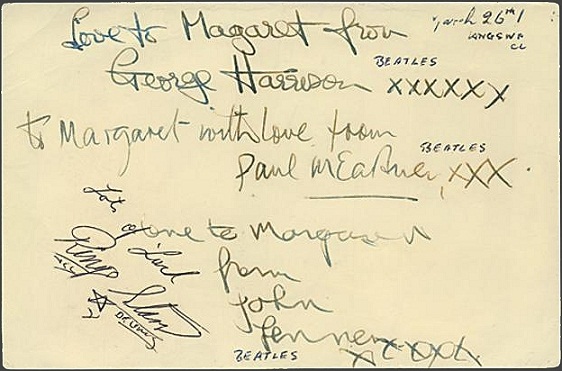 Beatles Autographs 1962