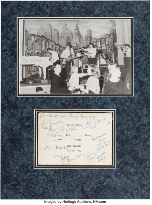 Beatles Autographs 1962