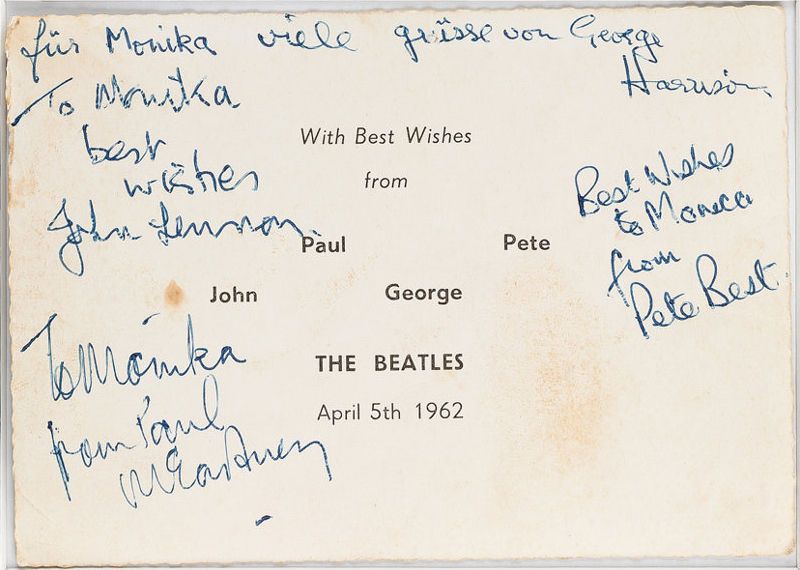 Beatles Autographs 1962