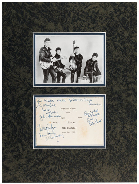 Beatles Autographs 1962