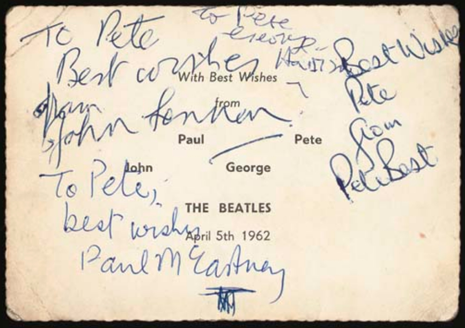 Beatles Autographs 1962