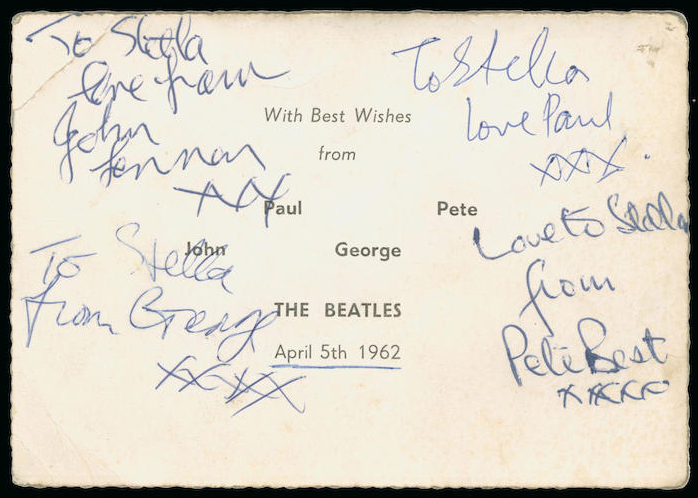 Beatles Autographs 1962