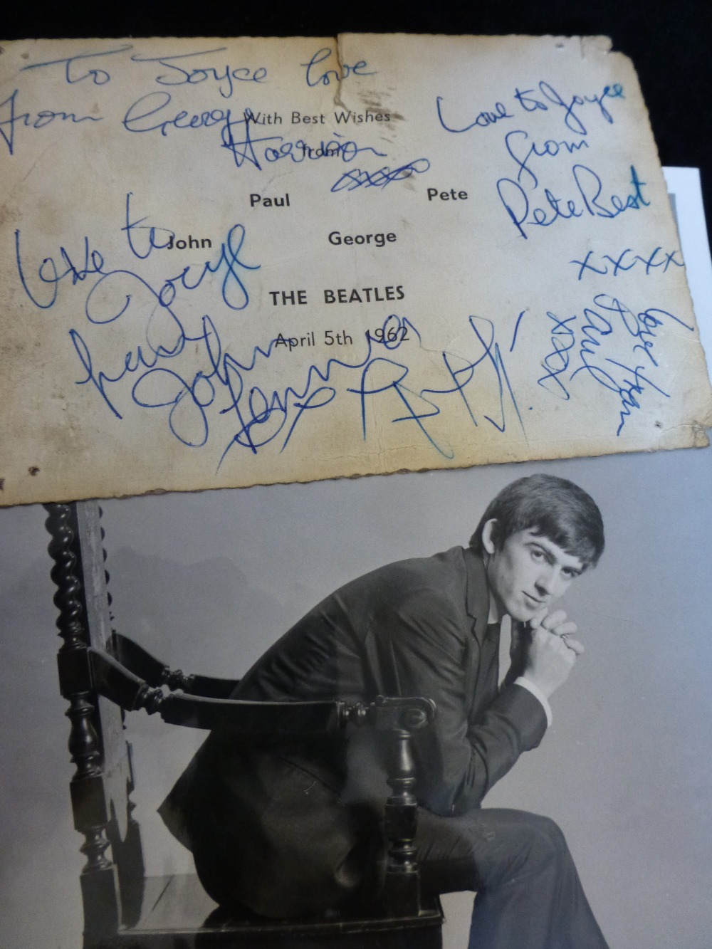 Beatles Autographs 1962