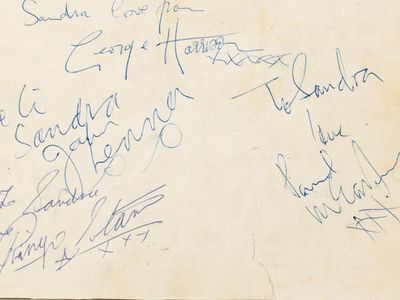 1962 Beatles Autograph Examples