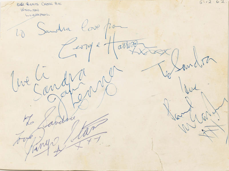 Beatles Autographs 1962