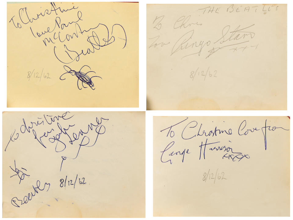 Beatles Autographs 1962