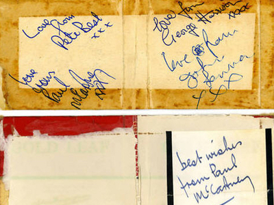 1962 Beatles Autograph Examples