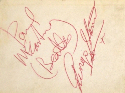 1962 Beatles Autograph Examples