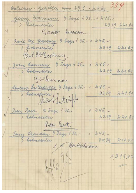 Beatles Autographs 1961